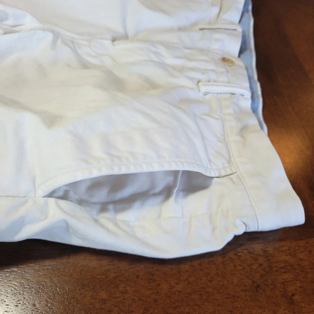 Polo Ralph Lauren Stretch Classic Fit Chino Shorts Mens 31 White Cotton Twill